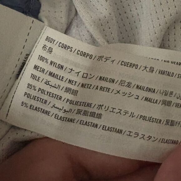 Abercrombie & Fitch Relaxed Fit Swim Trunks Blue Nylon Shorts Mens Size Large - Picture 4 of 4